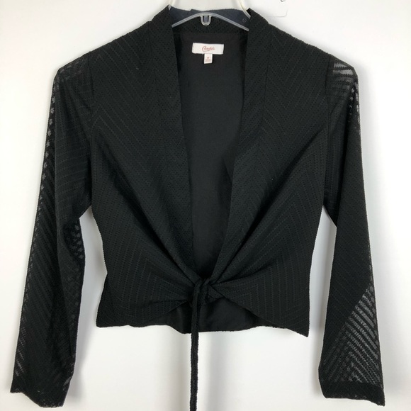 Candie's Tops - Candie's Tie Front Crop Top Long Sleeve Size M